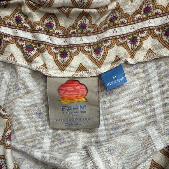 FARM Rio Cream and Brown Geometric Wide Leg Pants GEO print - Picture 3 of 16